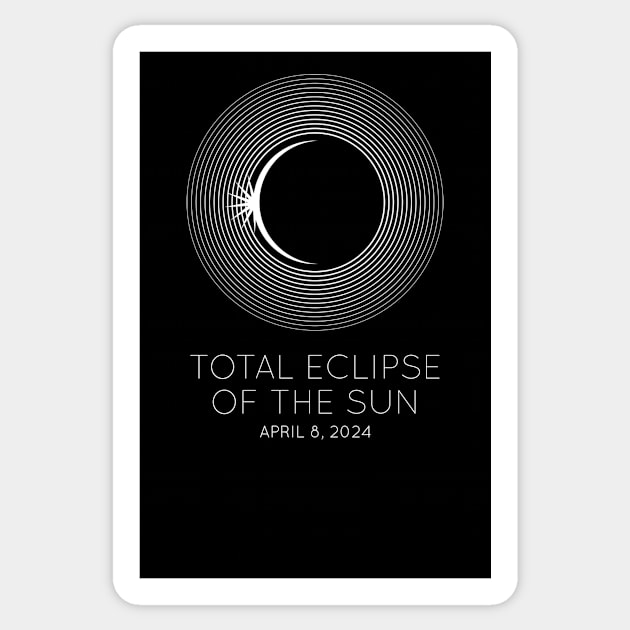 Total Eclipse of the Sun, Circles (for dark backgrounds) Sticker by Markadesign